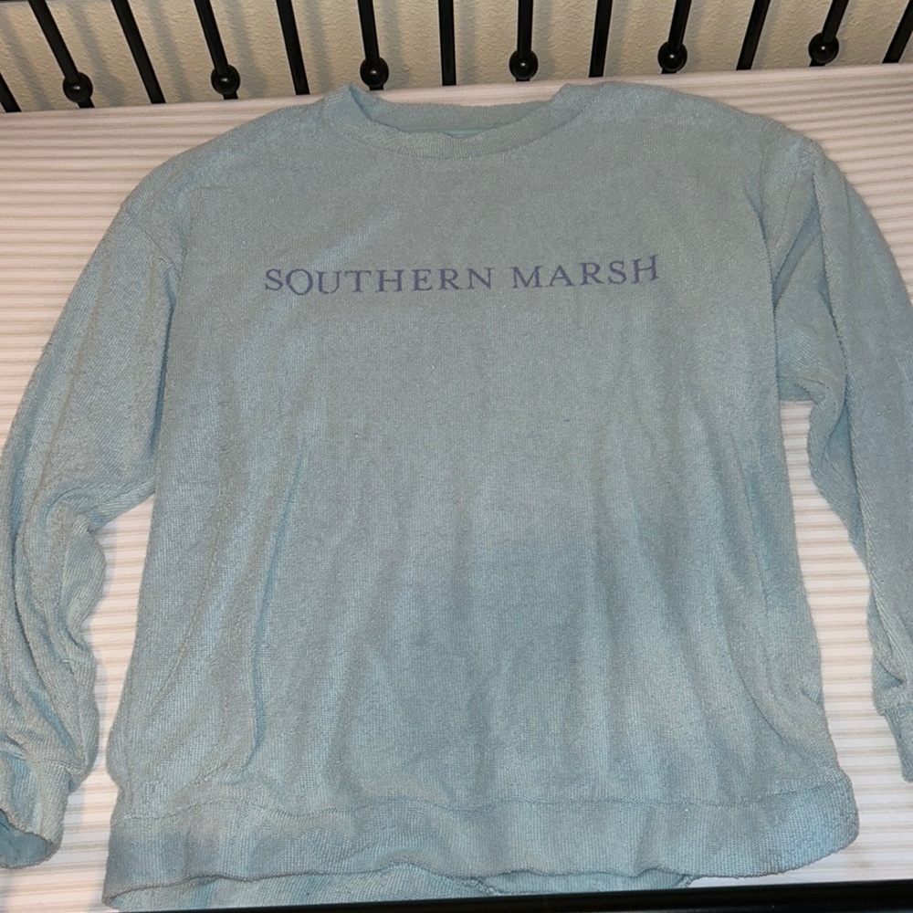 Southern Marsh Baby Blue Crew Neck size: Medium